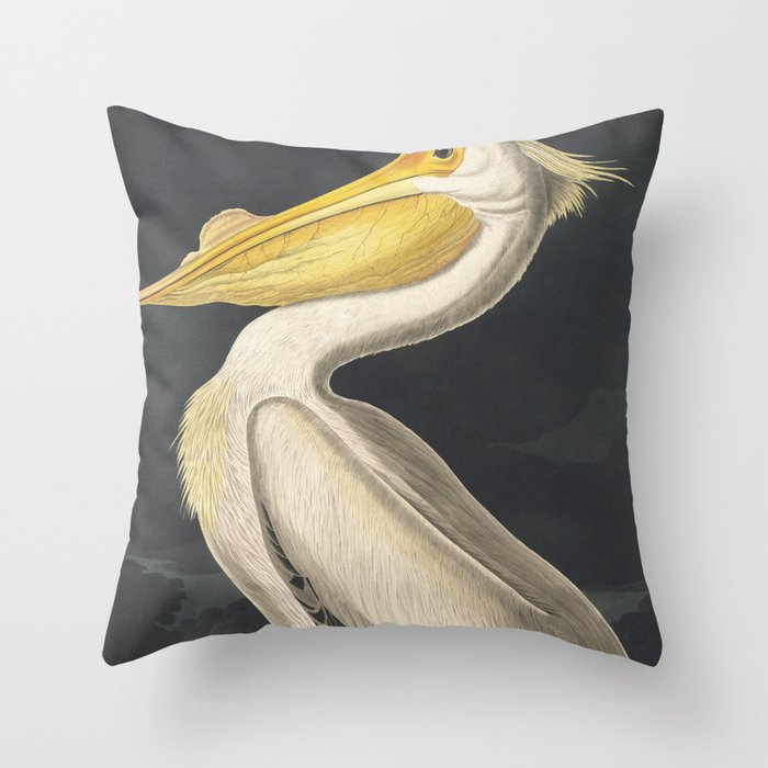 American White Pelican | Audubon | Birds of America | John James Audubon | Throw Pillow