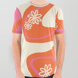 Daisy Groove - Pink, Orange and Cream All Over Graphic Tee