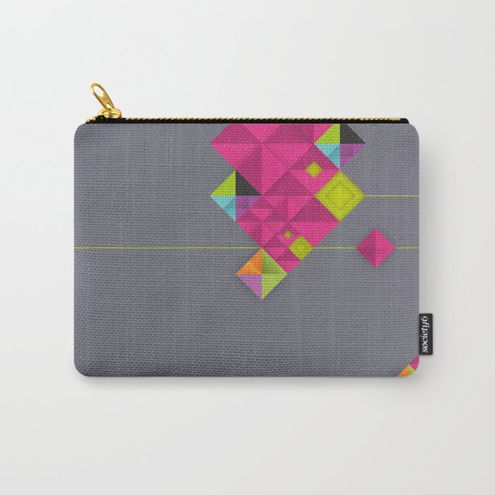 Optical illusion_grey Carry-All Pouch