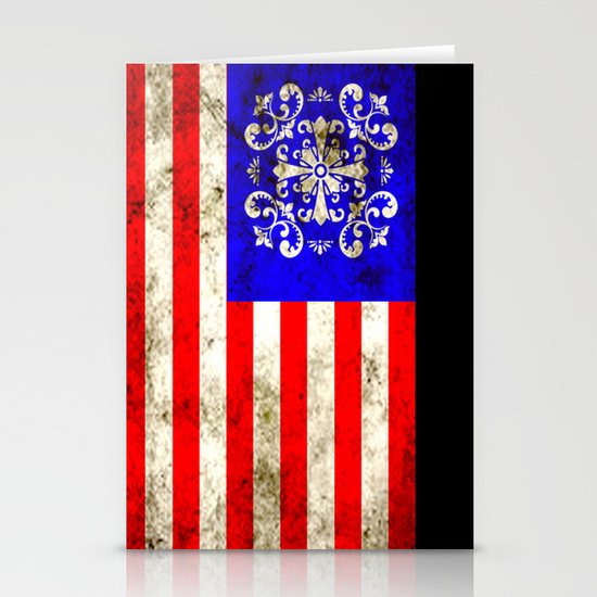 An American flag Stationery Cards
