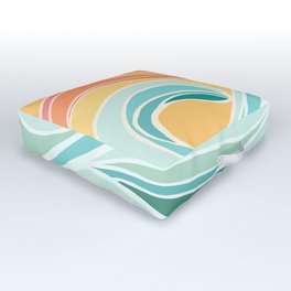Sea and Sky Abstract Landscape Outdoor Floor Cushion