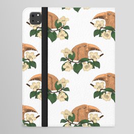 illustration of tropical bird and pomelo flower iPad Folio Case