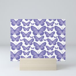 Purple Butterfly Pattern Mini Art Print