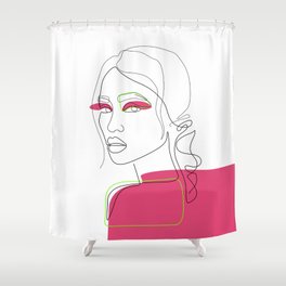 In The Pink Shower Curtain