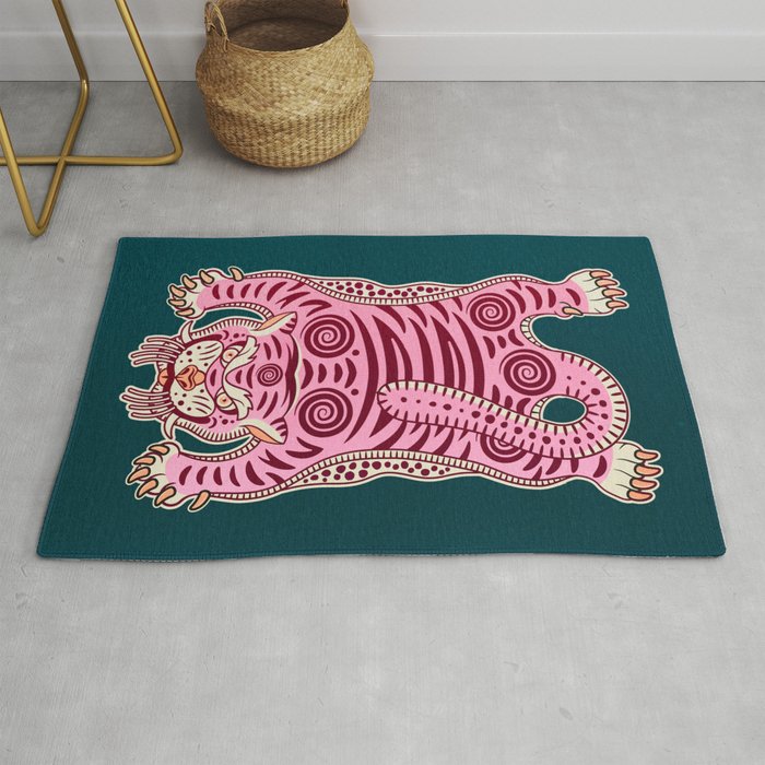King Of The Jungle 02: Pink Tiger Edition Rug