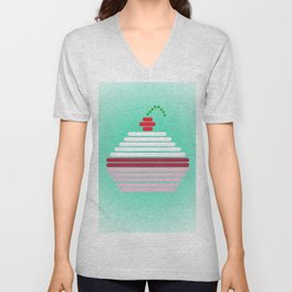 Velvet Cupcake V Neck T Shirt