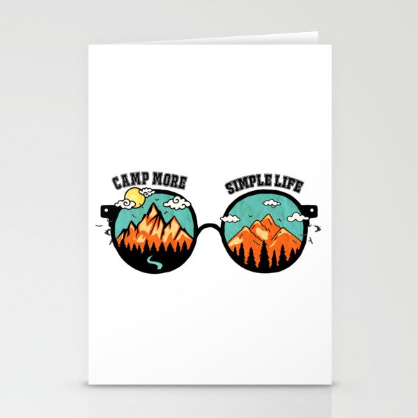 Camping Tent outdoors Graphic Design Stationery Cards