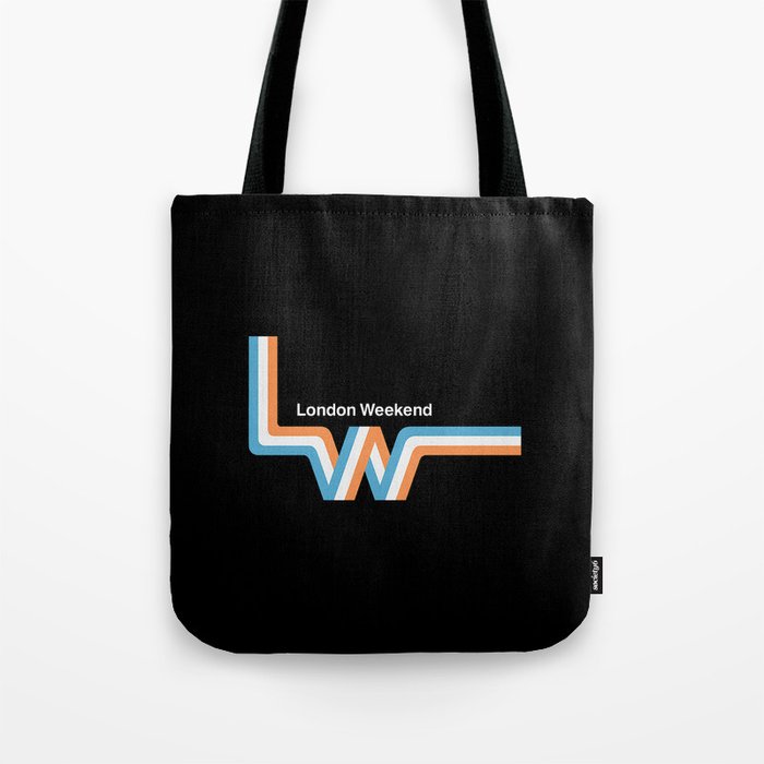 Retro LWT "ribbon" television logo Tote Bag