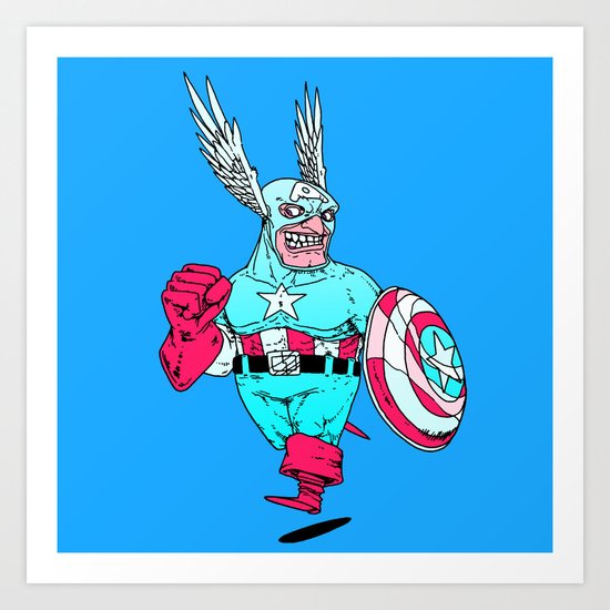 Captain 'Merica Art Print