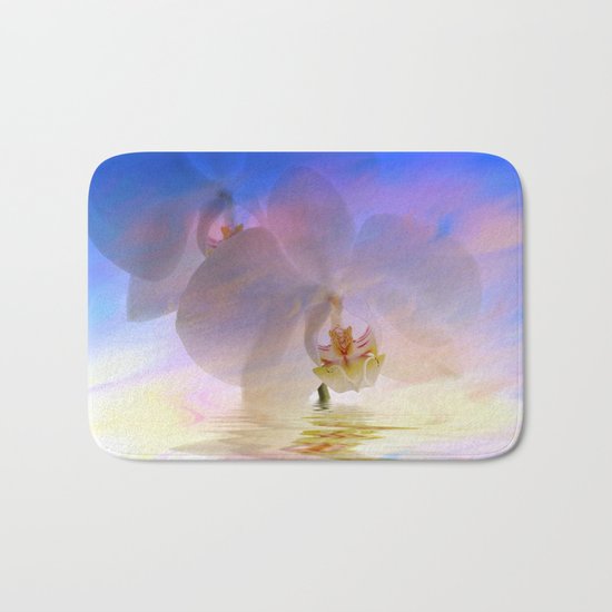 Orchid in a bath 1 - Flower and Flowers on #Society6 Bath Mat