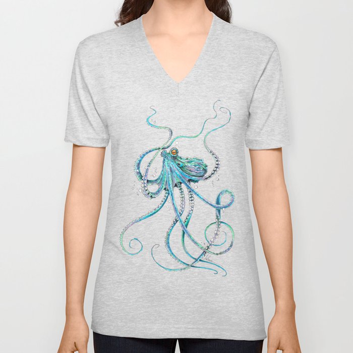 Drunk Octopus V Neck T Shirt