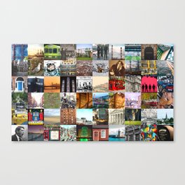 Everything from Dublin - collage of typical images of the city and history Canvas Print