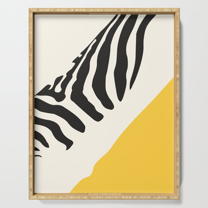 Zebra Abstract Serving Tray