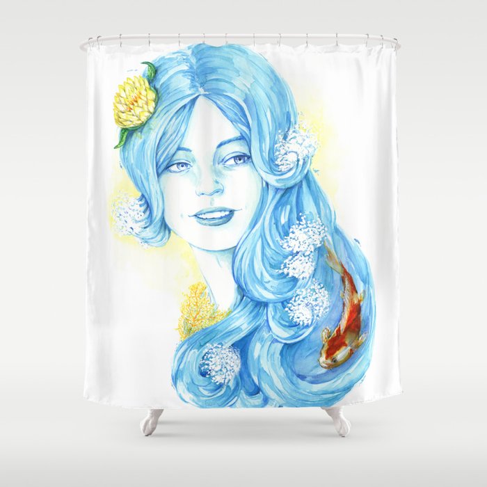 Lady Water / Dame Eau Shower Curtain