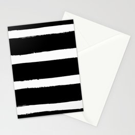 Black & White Paint Stripes by Friztin Stationery Cards