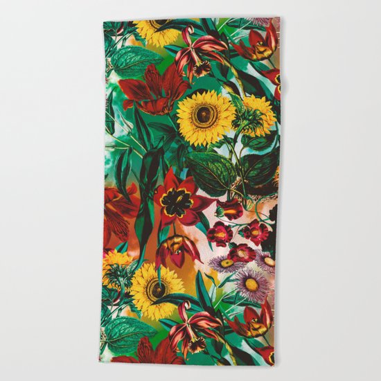 Multicolor Exotic Pattern Beach Towel