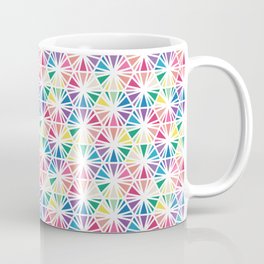 Geometric Honeycomb Bright Rainbow Pattern Mug