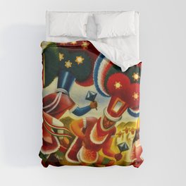 Oaxaca Mexico Vintage Travel Duvet Cover