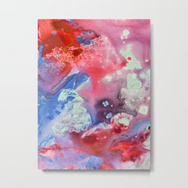 Gemstone Series 1: a colorful abstract painting in purple, blue, and red  Metal Print