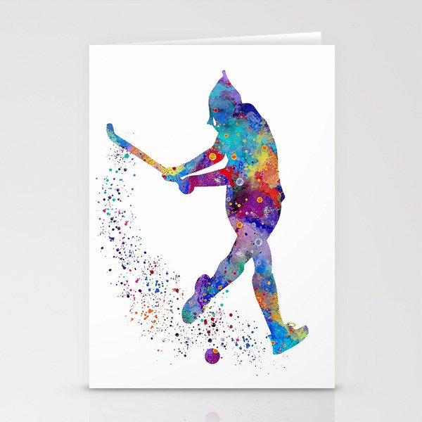 Girl Field Hockey Watercolor Print Field Hockey Gift Sports Poster