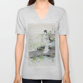 Iris Garden V Neck T Shirt