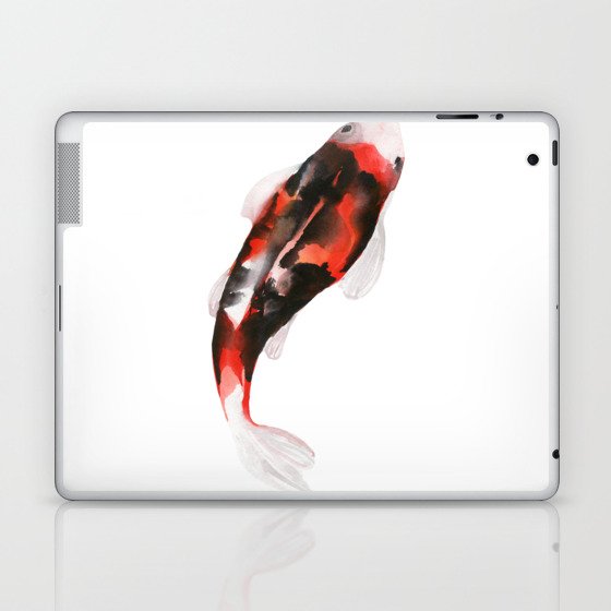 Japanese style two artistic carp Laptop & iPad Skin
