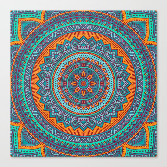 Hippie mandala 75 Canvas Print