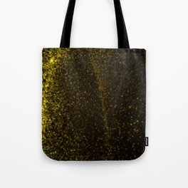 Abstract yellow glowing particles Tote Bag