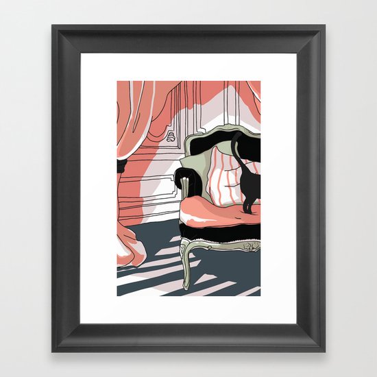 Le chat Framed Art Print