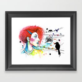 Lora Zombie Framed Art Print