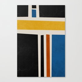 Mid Century Primary Colors Composition 1 Canvas Print