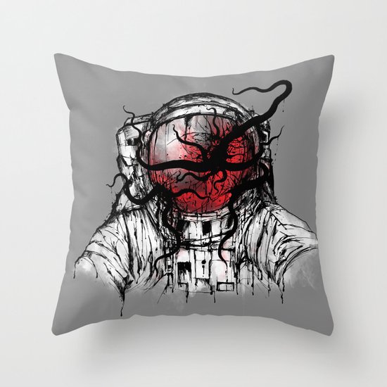 Space Parasitism Throw Pillow