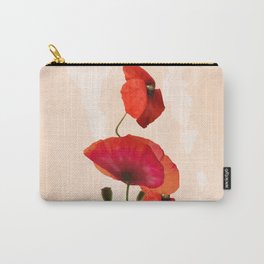 Watercolor Flower Market Paris Red Poppy  Carry-All Pouch