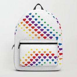 Halftone Heart Shaped Dots Rainbow Color Backpack