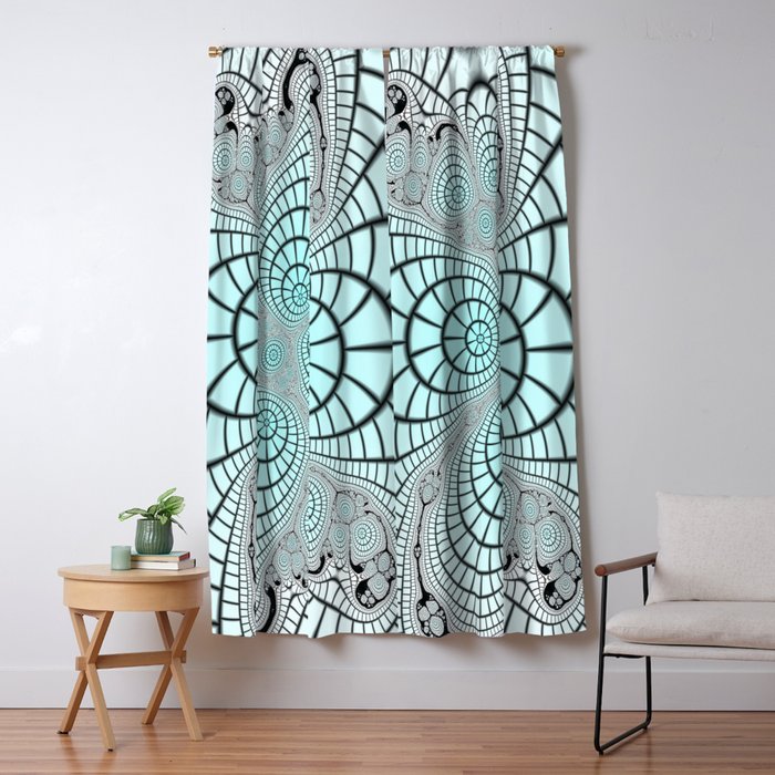 Digital Art Fractal Abstract Blackout Curtain By Etnousta