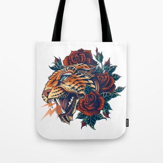 Ornate Leopard (Color Version) Tote Bag