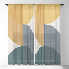 Geometric Harmony VIII Sheer Curtain