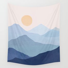 Abstraction_SUN_MOUNTAINS_LAYERS_POP_ART_M008B Wall Tapestry