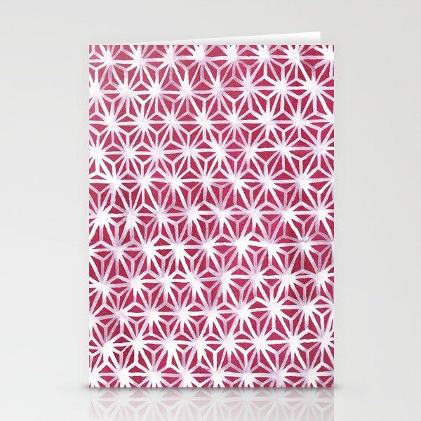 Diamond Star white over red Stationery Cards
