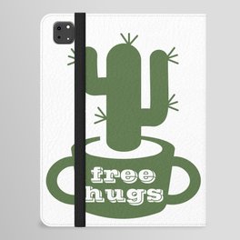 Free hugs cactus silhouette iPad Folio Case