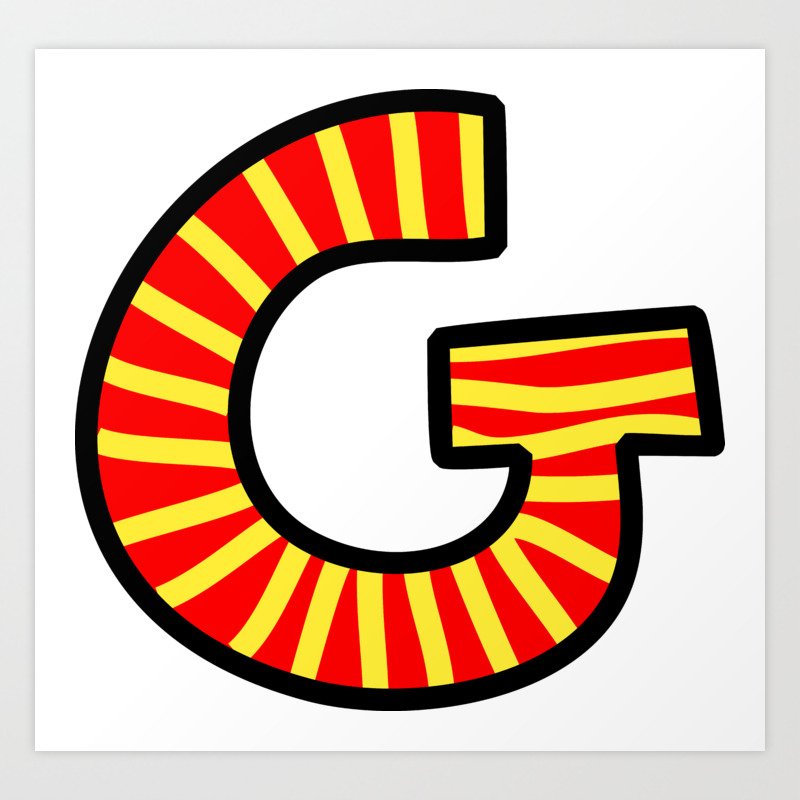 Uppercase Letter G Doodle Art Print By Prawny Society6
