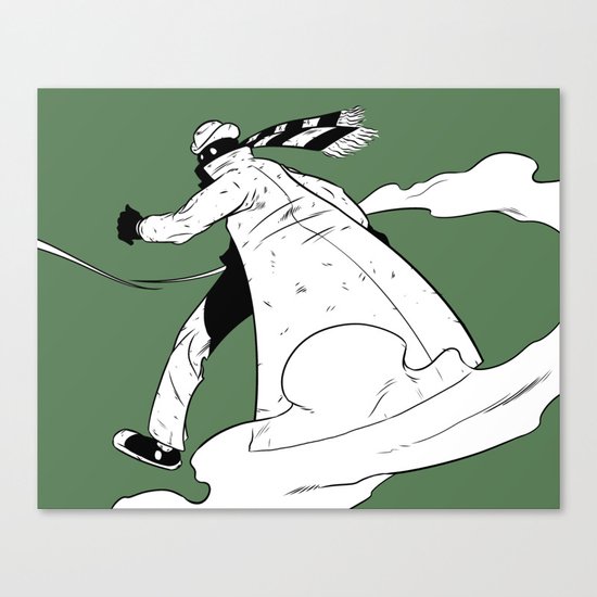 Windy (Green) Canvas Print