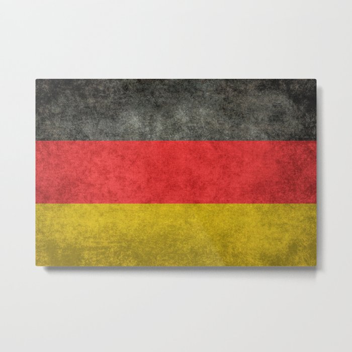German Flag in distressed grungy Metal Print