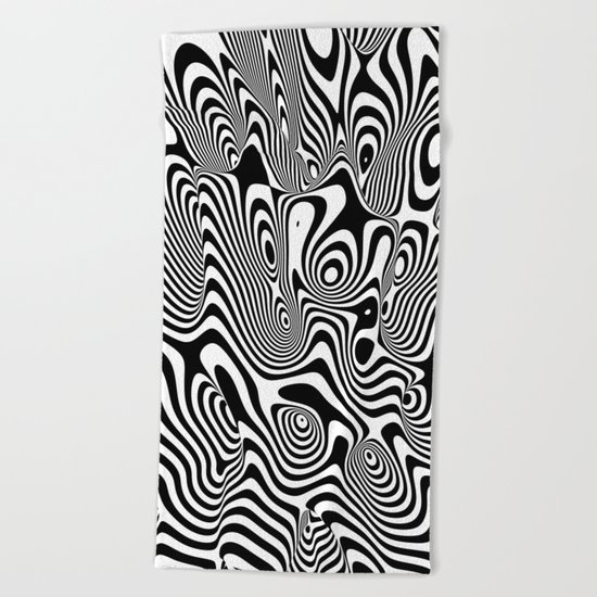 Trippy Background Beach Towel