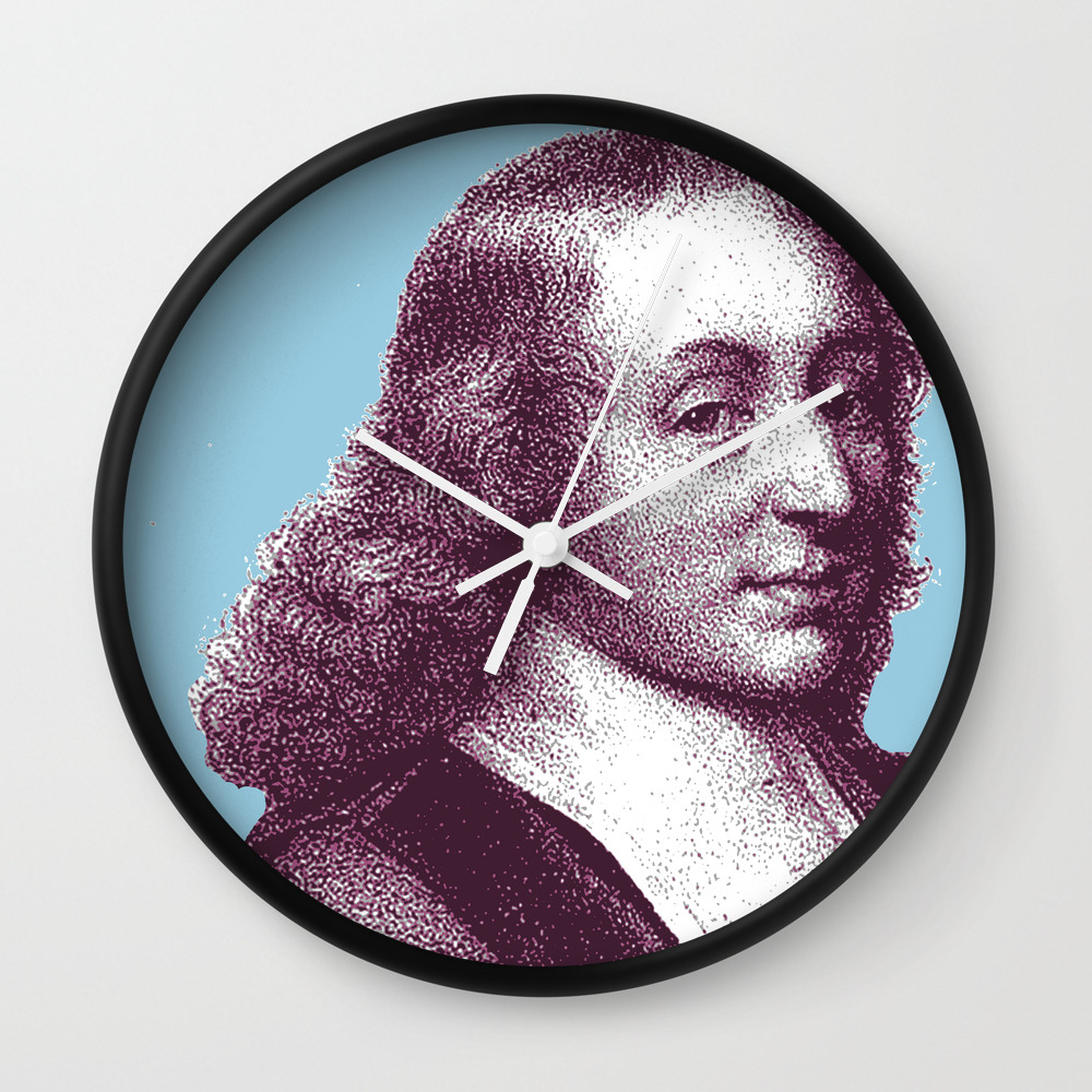 Blaise Pascal Wall Clock By Savant5 Society6