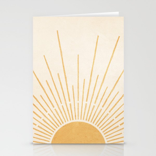Boho Sun no. 5 Yellow Stationery Cards