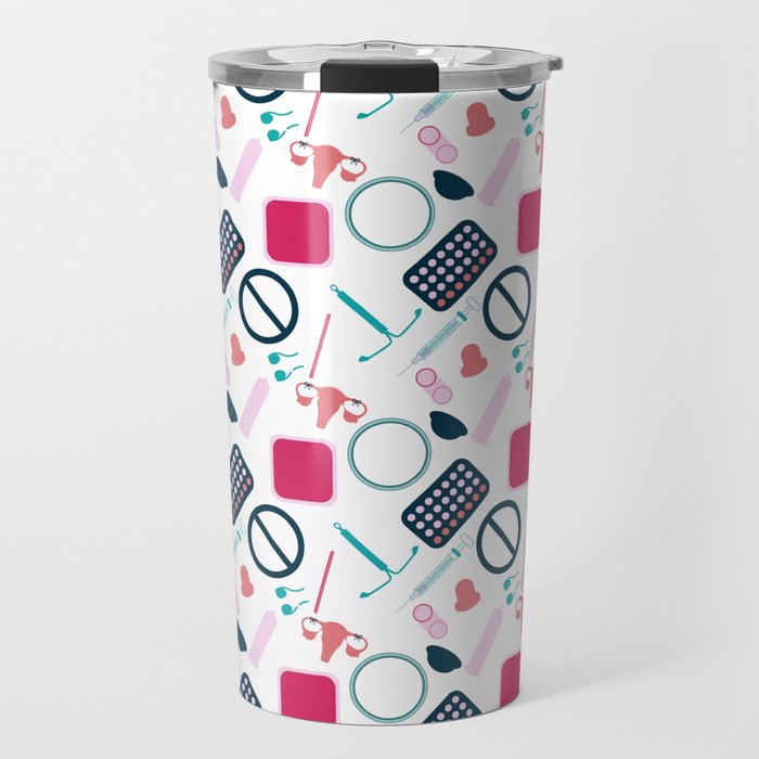 Contraception Pattern Travel Mug