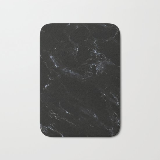 Black Marble Bath Mat