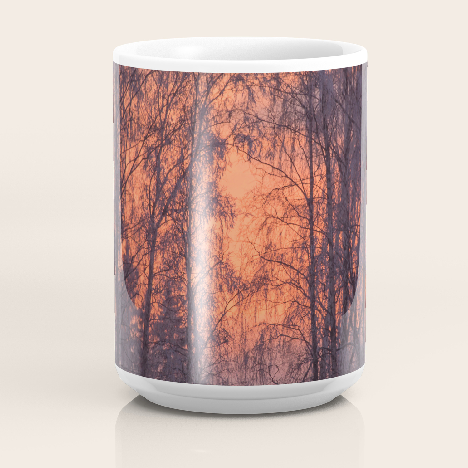 Winter Scene Frosty Trees Against The Sunset Decor Society6