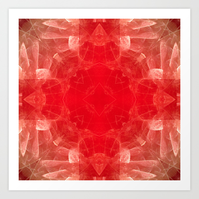 Red Flower Shaped Fractal Mandala Digital Artwork For Creative Graphic Design Colorful Glowing Abs Art Print By Outsiderzone Society6,Cupboard Modern Wardrobe With Dressing Table Designs For Bedroom Indian